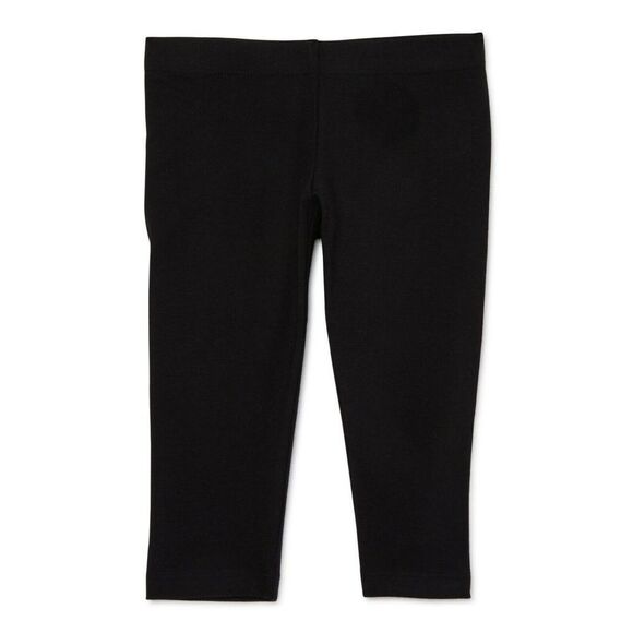 NWT Wonder Nation Little Girls Tough CAPRI Leggings Sz XS(4-5) Black - Picture 1 of 3